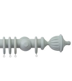 Seychelles 40mm Wooden Pole Haze, Fluted Urn finial Haze Seychelles 40mm Wooden Pole Haze, Fluted Urn finial Haze