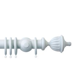 Seychelles 40mm Wooden Pole Mist, Fluted Urn finial Mist Seychelles 40mm Wooden Pole Mist, Fluted Urn finial Mist