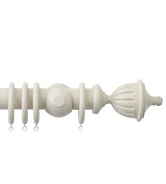 Seychelles 40mm Wooden Pole Sand, Fluted Urn finial Sand Seychelles 40mm Wooden Pole Sand, Fluted Urn finial Sand