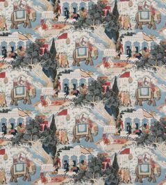 Shalimar Fabric by GP & J Baker Indigo / Red Shalimar Fabric by GP & J Baker Indigo / Red