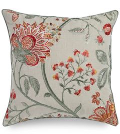 Shalimar Cushion 55 x 55cm by James Hare Red/Green Shalimar Cushion 55 x 55cm by James Hare Red/Green