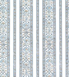 Shawl Stripe Fabric by Titley and Marr Aqua & Beige Shawl Stripe Fabric by Titley and Marr Aqua & Beige