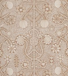 Shell Grotto Fabric by Fermoie Sand Shell Grotto Fabric by Fermoie Sand