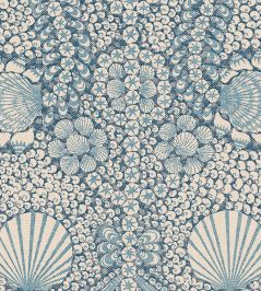 Shell Grotto Wallpaper by Fermoie Blue Shell Grotto Wallpaper by Fermoie Blue
