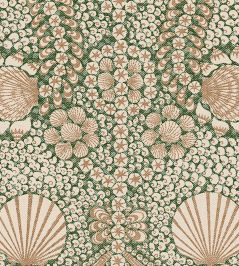 Shell Grotto Wallpaper by Fermoie Green Shell Grotto Wallpaper by Fermoie Green