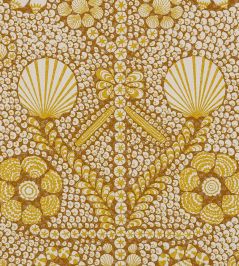 Shell Grotto Outdoor Fabric by Fermoie Yellow Shell Grotto Outdoor Fabric by Fermoie Yellow