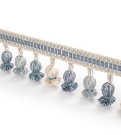 Shellberry Onion Tassel Fringe Trimming by James Hare Victoria Blue Shellberry Onion Tassel Fringe Trimming by James Hare Victoria Blue