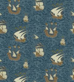 Ships Wallpaper by Josephine Munsey Dark Blue Ships Wallpaper by Josephine Munsey Dark Blue