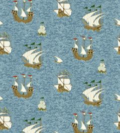 Ships Wallpaper by Josephine Munsey Sea Blue Ships Wallpaper by Josephine Munsey Sea Blue