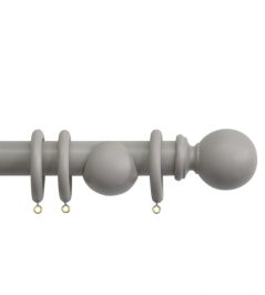 Shore 35mm Wooden Pole Clay, Ball finial Clay Shore 35mm Wooden Pole Clay, Ball finial Clay