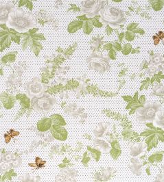 Sibyl Chintz Fabric by Schumacher Neutral Sibyl Chintz Fabric by Schumacher Neutral