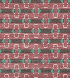 Sicily Outdoor Fabric by Fermoie Red/Green Sicily Outdoor Fabric by Fermoie Red/Green