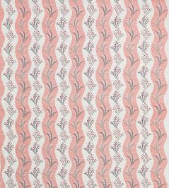 Sidney Stripe Fabric by Nina Campbell Coral/Teal/Pink Sidney Stripe Fabric by Nina Campbell Coral/Teal/Pink