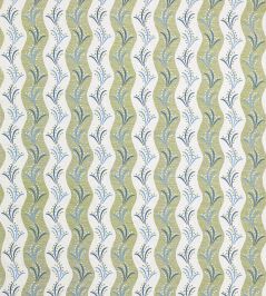 Sidney Stripe Fabric by Nina Campbell Green/Blue Sidney Stripe Fabric by Nina Campbell Green/Blue