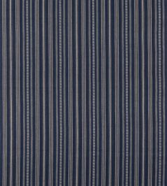 Signal Stripe Fabric by Mulberry Home Indigo Signal Stripe Fabric by Mulberry Home Indigo