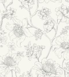 Silent Garden Wallpaper by Caselio Noir Silent Garden Wallpaper by Caselio Noir