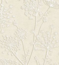 Silhouette Flowers Wallpaper by Eijffinger White/Cream Silhouette Flowers Wallpaper by Eijffinger White/Cream