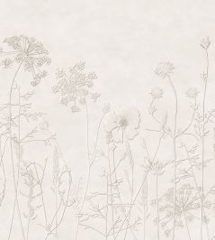 Silhouette Flowers Mural by Eijffinger White/Cream Silhouette Flowers Mural by Eijffinger White/Cream