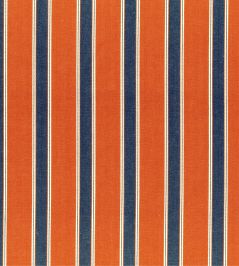 Silhouette Stripe Fabric by Ian Mankin Rust/Navy Silhouette Stripe Fabric by Ian Mankin Rust/Navy