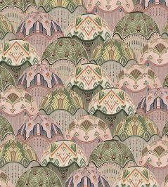 Silk Shades Wallpaper by Brand McKenzie Salmon & Olive Silk Shades Wallpaper by Brand McKenzie Salmon & Olive