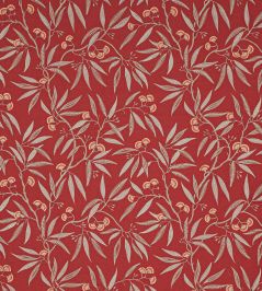 Silverwood Fabric by Jane Churchill Red Silverwood Fabric by Jane Churchill Red