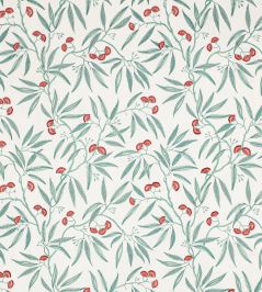 Silverwood Fabric by Jane Churchill Red/Green Silverwood Fabric by Jane Churchill Red/Green