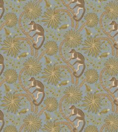 Simia Wallpaper by Josephine Munsey Blue and Olive Simia Wallpaper by Josephine Munsey Blue and Olive