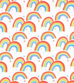 Sing A Rainbow Fabric by Villa Nova Orange Sing A Rainbow Fabric by Villa Nova Orange