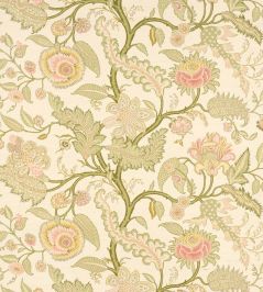 Sinhala Sisal Wallpaper by Schumacher Pink & Green Sinhala Sisal Wallpaper by Schumacher Pink & Green