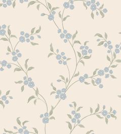 Smilli Wallpaper by Sandberg Misty Blue Smilli Wallpaper by Sandberg Misty Blue