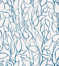 Solandra Vine Wallpaper by Schumacher Navy Solandra Vine Wallpaper by Schumacher Navy