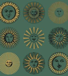 Soli Wallpaper by Cole & Son Emerald & Gold Soli Wallpaper by Cole & Son Emerald & Gold
