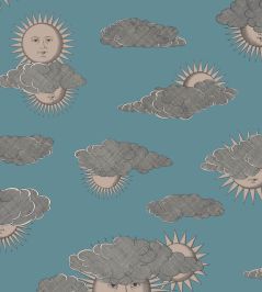 Soli e Nuvole Wallpaper by Cole & Son Teal & Rose Gold Soli e Nuvole Wallpaper by Cole & Son Teal & Rose Gold