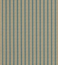 Somerton Stripe Fabric by Mulberry Home Teal/Ochre Somerton Stripe Fabric by Mulberry Home Teal/Ochre