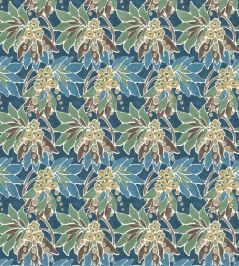 Sonia Fabric by Nina Campbell Indigo/Green Sonia Fabric by Nina Campbell Indigo/Green