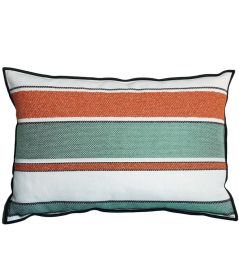 Sorrente Cushion 40 x 60cm by Maison Casamance Emeraude Orange Sorrente Cushion 40 x 60cm by Maison Casamance Emeraude Orange