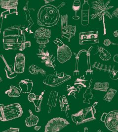 Souvenirs Wallpaper by Tres Tintas Green Souvenirs Wallpaper by Tres Tintas Green