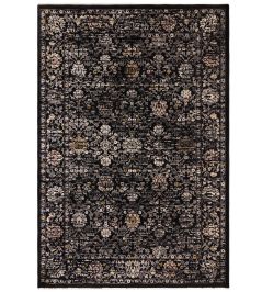 Sovereign Vintage Floral Rug by Asiatic Black 01 Sovereign Vintage Floral Rug by Asiatic Black 01