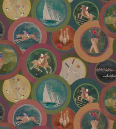 Sporting Life Wallpaper by Mulberry Home Plum Sporting Life Wallpaper by Mulberry Home Plum