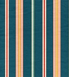 Sporty Stripes Indoor/Outdoor Fabric by Ottoline Blue Sporty Stripes Indoor/Outdoor Fabric by Ottoline Blue