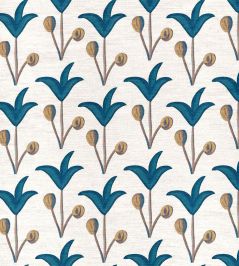 Spring Rhythm Fabric by Ottoline Blue Spring Rhythm Fabric by Ottoline Blue