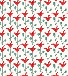Spring Rhythm Wallpaper by Ottoline Red Spring Rhythm Wallpaper by Ottoline Red