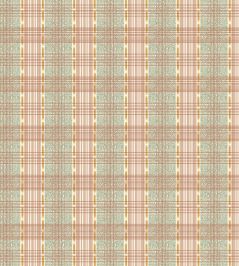 Squiggle Check Fabric by George & Minnie Coral Squiggle Check Fabric by George & Minnie Coral