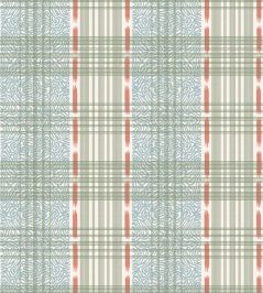 Squiggle Check Wallpaper by George & Minnie Forest/Aqua Squiggle Check Wallpaper by George & Minnie Forest/Aqua