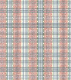 Squiggle Check Fabric by George & Minnie Ink/Tomato Squiggle Check Fabric by George & Minnie Ink/Tomato