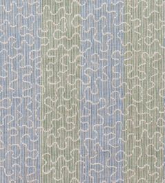 Squiggle Stripe Fabric by CommonRoom Blue / Green Squiggle Stripe Fabric by CommonRoom Blue / Green