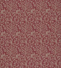 Squirrel & Dove Wool Fabric by Sanderson Cherry Squirrel & Dove Wool Fabric by Sanderson Cherry