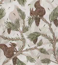 Squirrel Mountain Wallpaper by Rebel Walls Sand Squirrel Mountain Wallpaper by Rebel Walls Sand