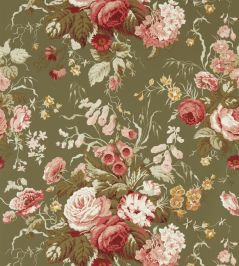 Stapleton Park Wallpaper by Sanderson Olive/Bengal Red Stapleton Park Wallpaper by Sanderson Olive/Bengal Red