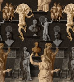 Statuary Chamber Wallpaper by MINDTHEGAP Black Statuary Chamber Wallpaper by MINDTHEGAP Black